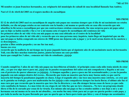 MI AUTOBIOGRAFIA screenshot