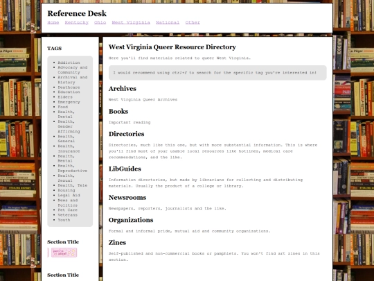 resourcespage/WestVirginia screenshot