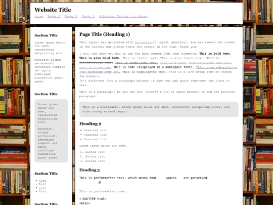 website/resources screenshot