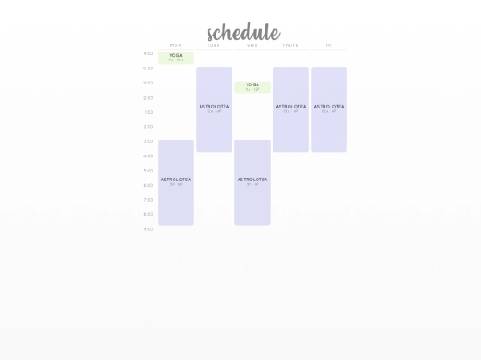 schedule screenshot