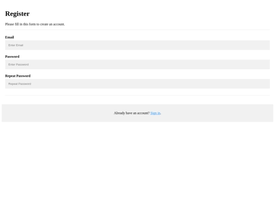 signup screenshot