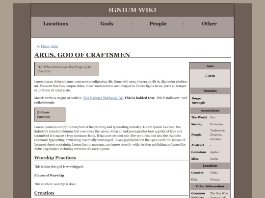 ignium wiki/gods/arus screenshot