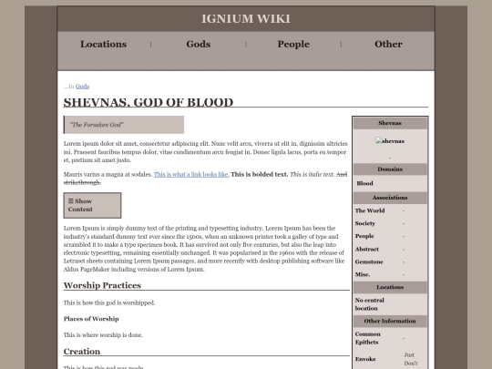 ignium wiki/gods/shevnas screenshot