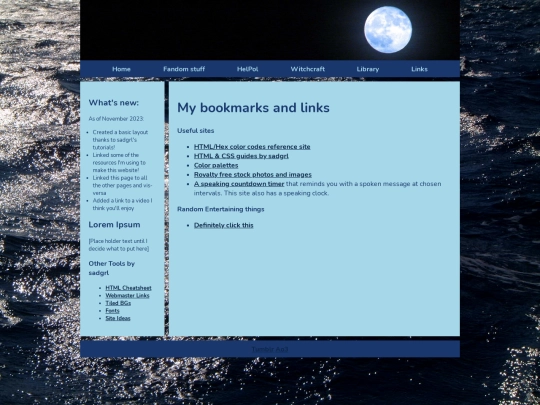 bookmarks screenshot