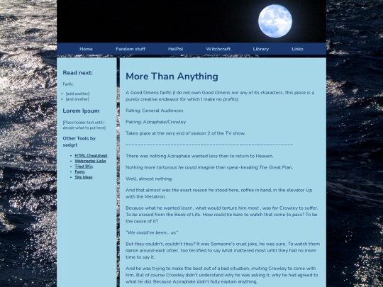 fanfic etc/morethananything screenshot