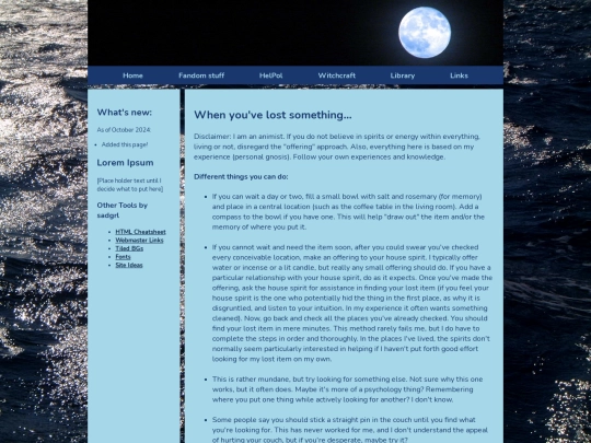 witchcraft pages/lostitem screenshot