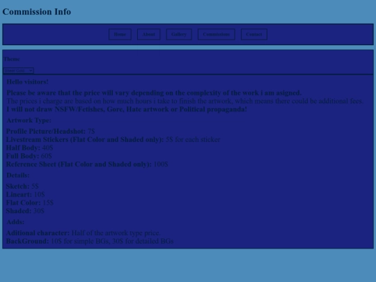 html/commission screenshot