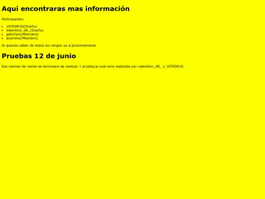 Información screenshot