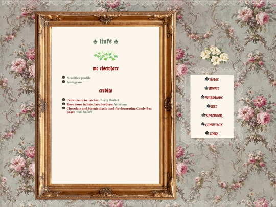 links screenshot