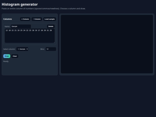 histogram generator screenshot