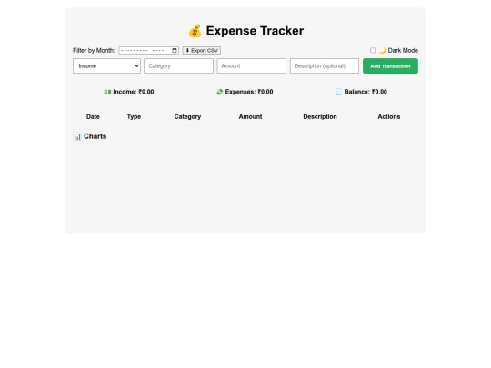Project/Expense Tracker screenshot