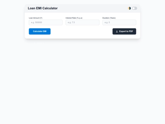 Project/Loan EMI Calculator/EMI screenshot
