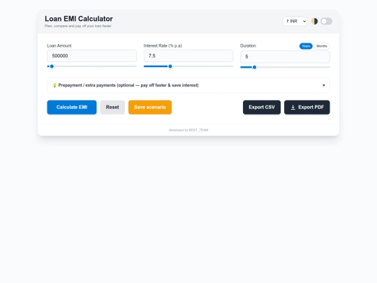 Project/Loan EMI Calculator/loan screenshot