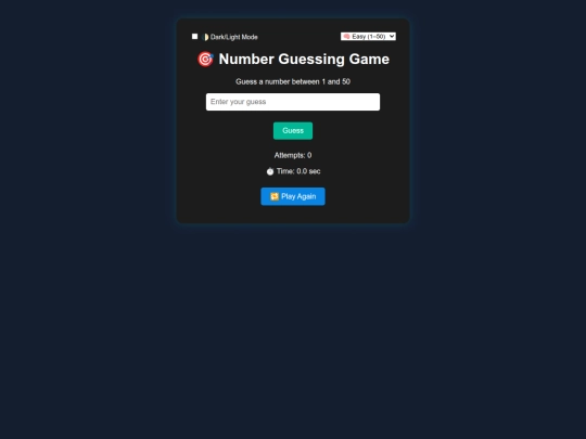 Project/Number Guessing Game screenshot