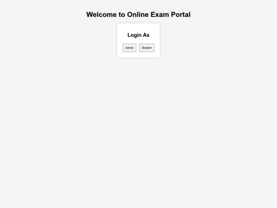 Project/Online Examination Portal screenshot