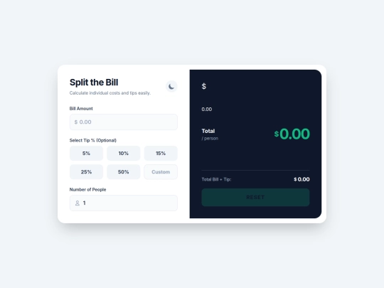web apps /Bill Splitter/in screenshot