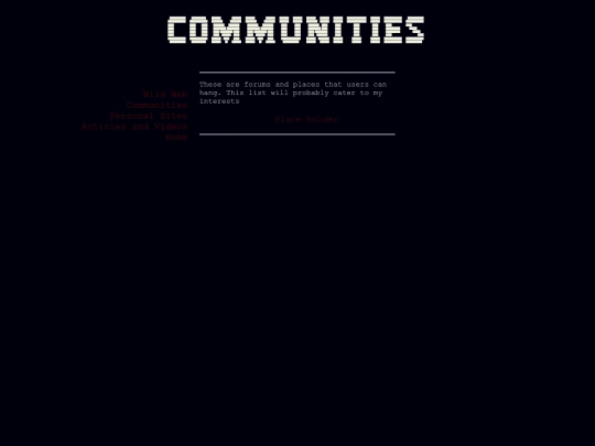 communities screenshot