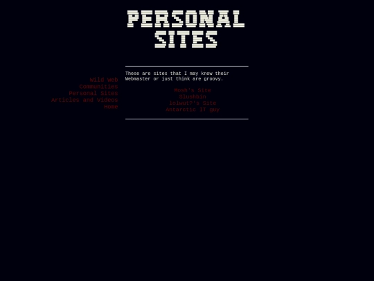 personalsites screenshot