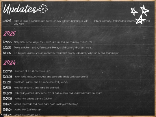 updates screenshot