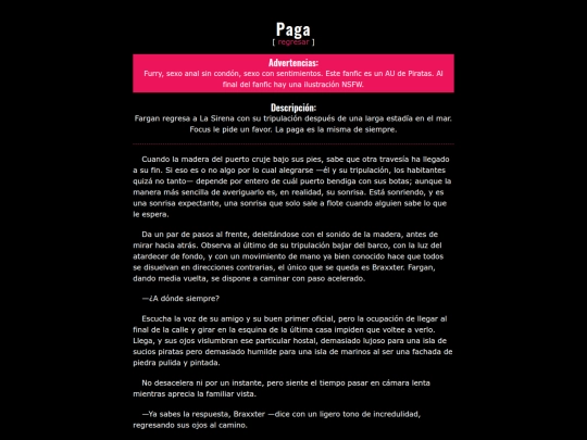 Fanfics/FC/paga screenshot
