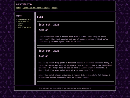 blog screenshot