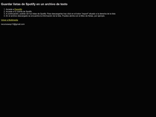 multimedia/exportify screenshot