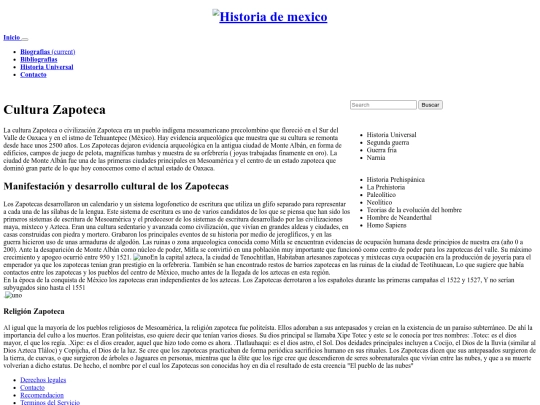 pruebas/Paginas/CulturaZapoteca screenshot