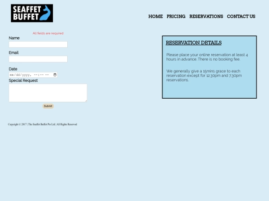 reservations screenshot