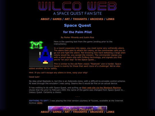 wilcoweb/games/palm-sq screenshot