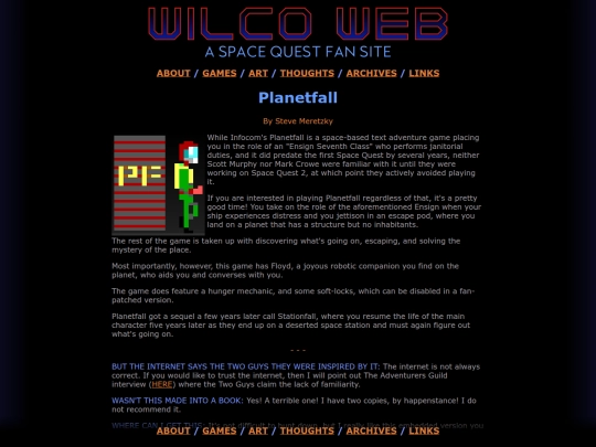 wilcoweb/games/planetfall screenshot