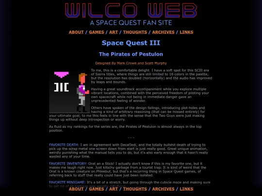 wilcoweb/games/sq3 screenshot