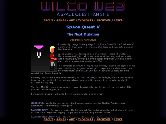 wilcoweb/games/sq5 screenshot