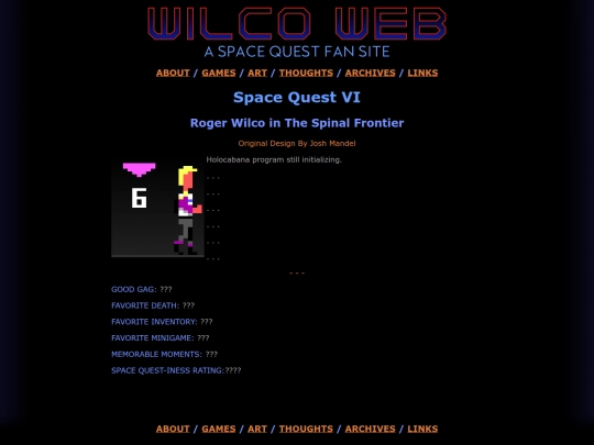 wilcoweb/games/sq6 screenshot