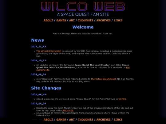 wilcoweb screenshot