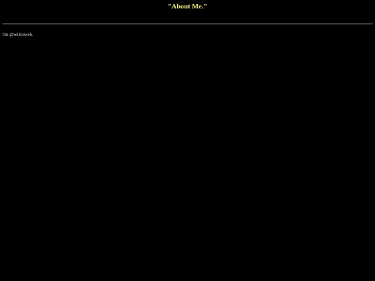 wilcoweb_archive/aboutme screenshot