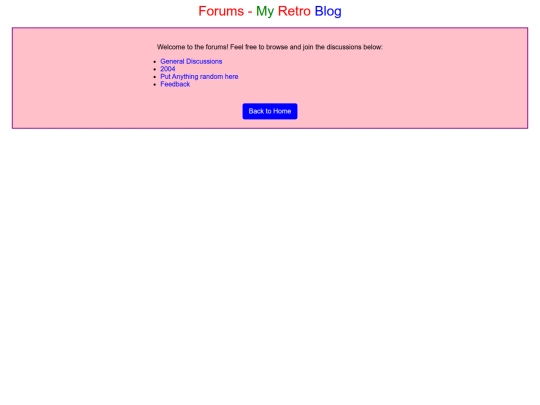 forums screenshot