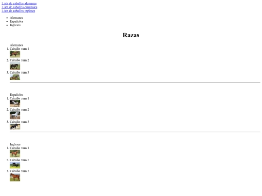 caballos/Razas screenshot