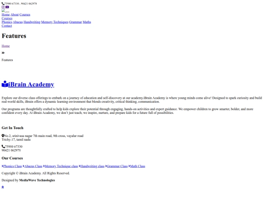 iBrain/html/feature screenshot