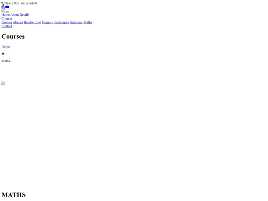 iBrain/html/maths screenshot