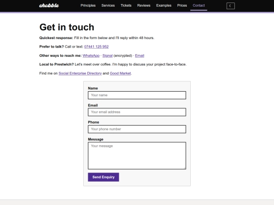 contact screenshot