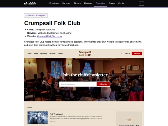 examples/crumpsall-folk-club screenshot