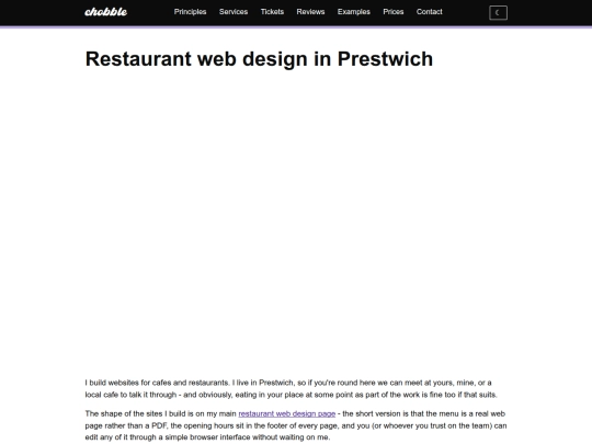 prestwich/restaurant-web-design screenshot