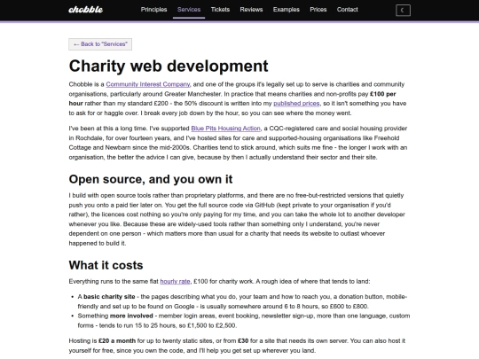 services/charity-web-development screenshot