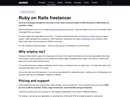 services/ruby-on-rails-developer screenshot