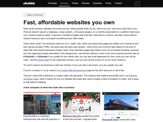 services/static-websites screenshot