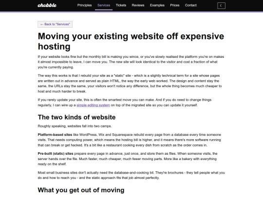 services/website-migrations screenshot