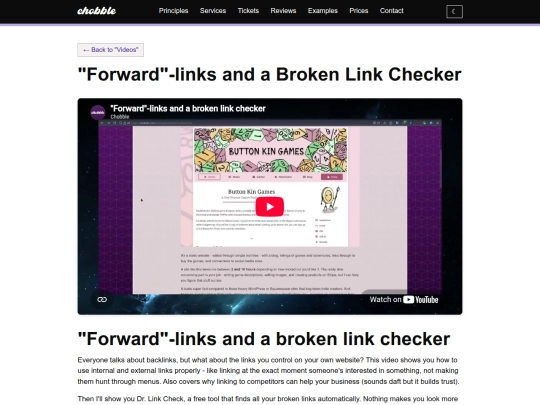 videos/forward-links-and-broken-link-checker screenshot