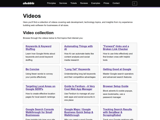 videos screenshot