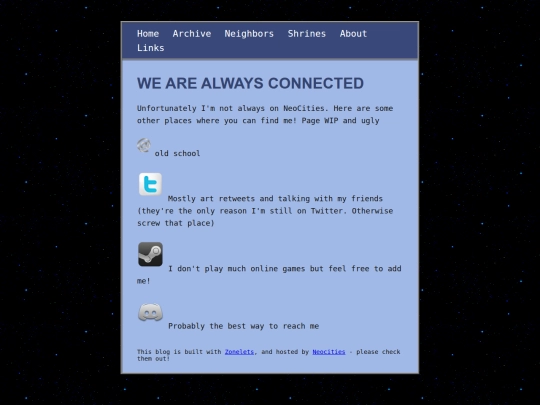 links screenshot