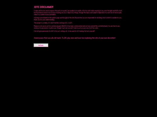disclaimer screenshot